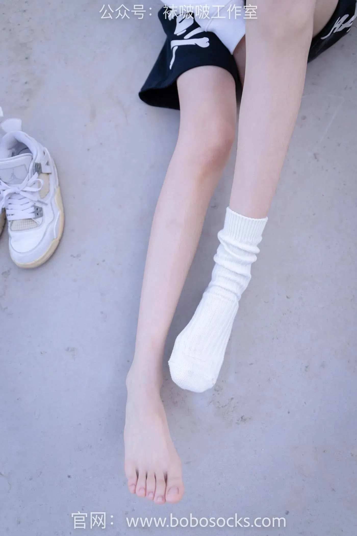[BoBoSocks袜啵啵]NO.103 稚予-AJ篮球鞋、白棉袜、裸足 [134P]插图8